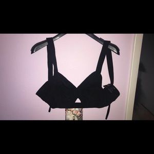 Black bralette top